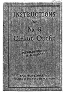 Kodak Circut 8 manual. Camera Instructions.